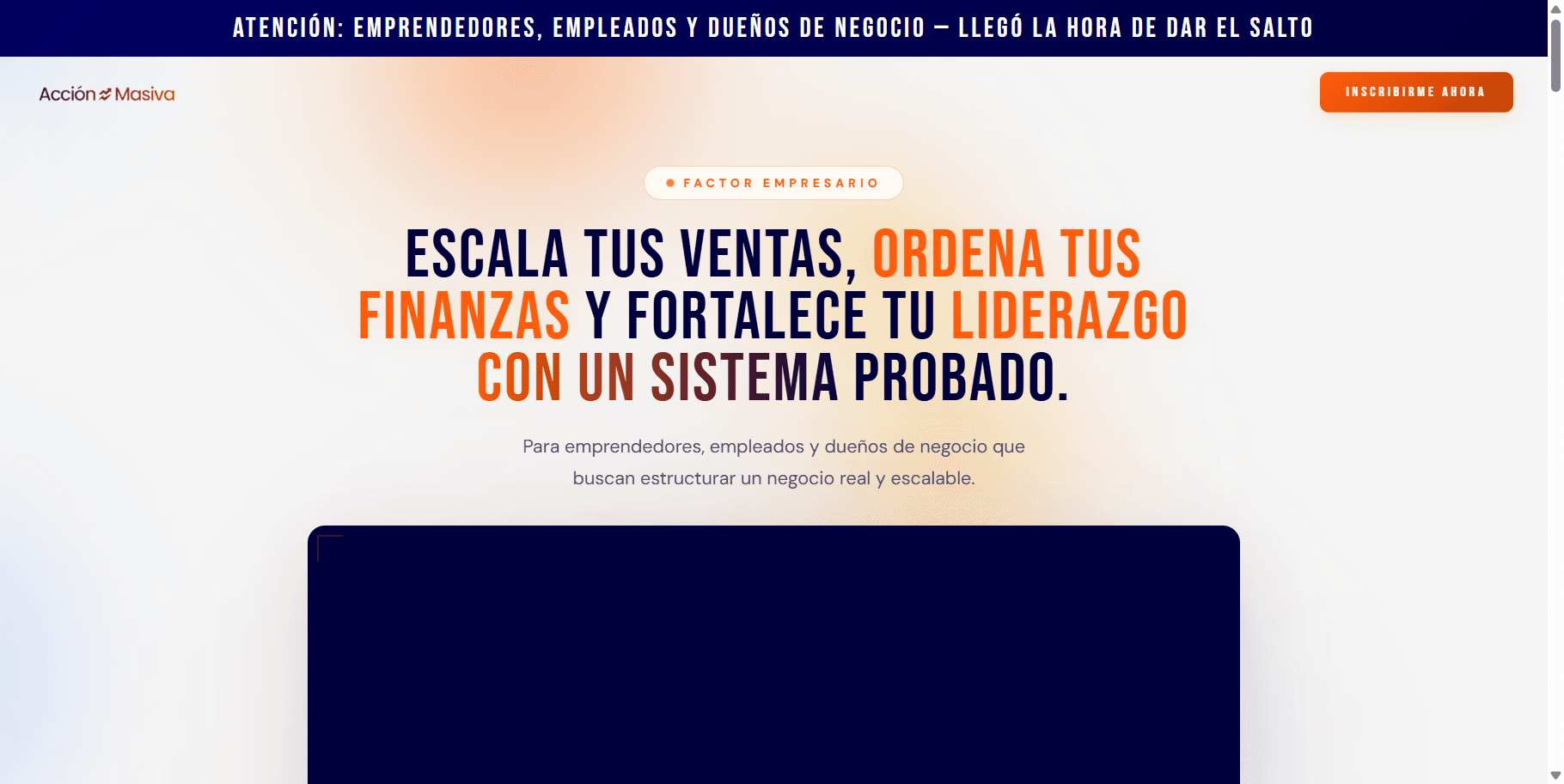 Factor Empresario — captura 1