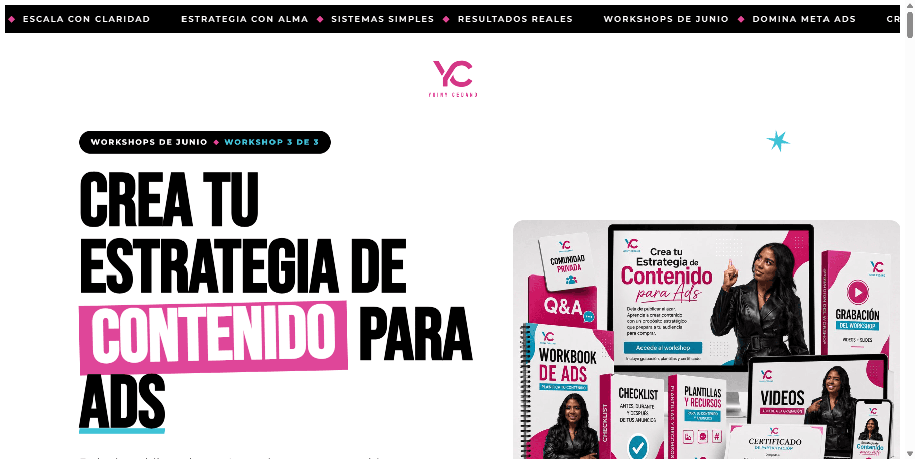 Workshop de Contenido para Ads — captura 1